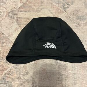 The North Face Black Fleece Skull Cap with White Logo